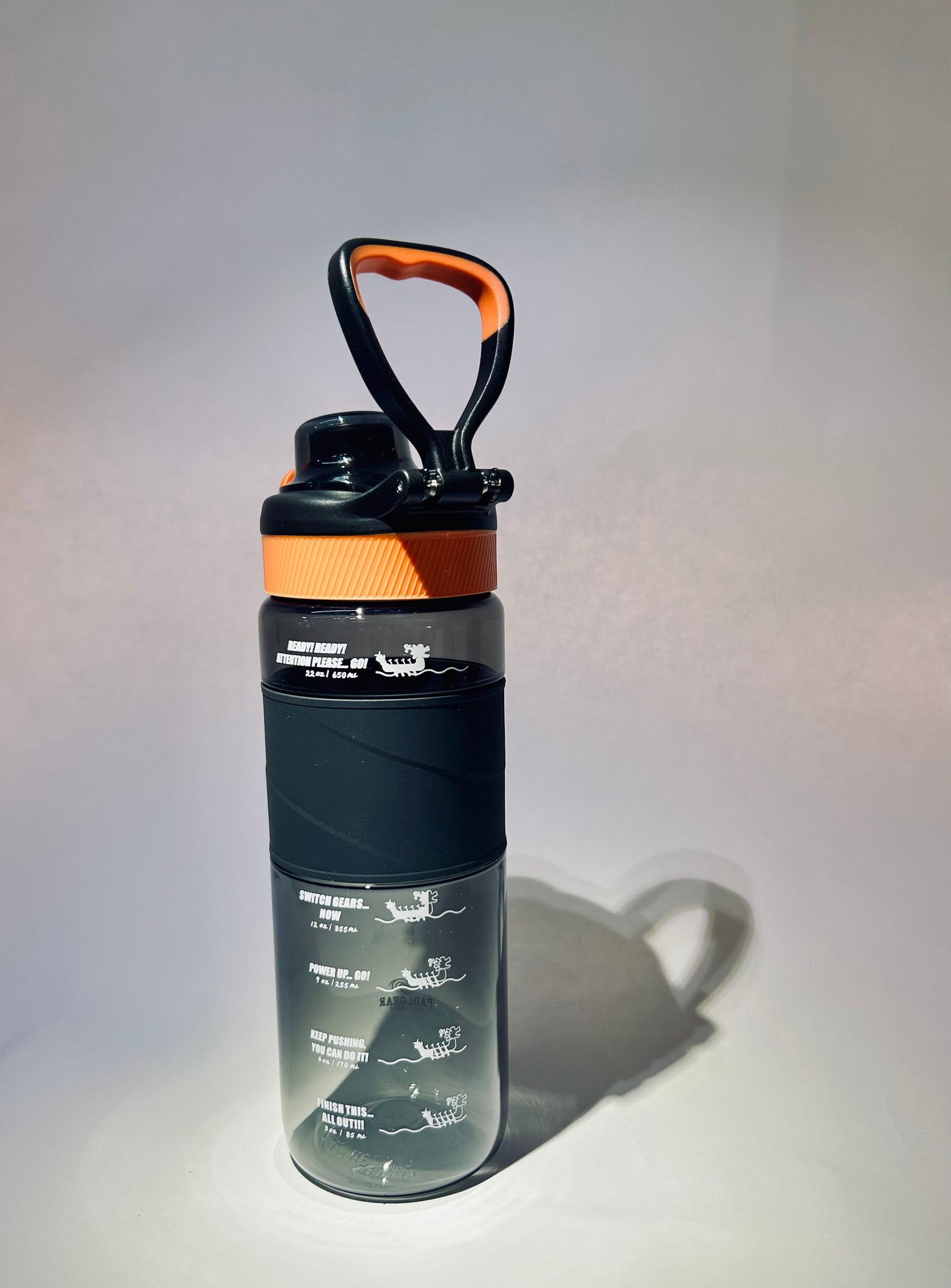 « Exclusive » Sports Water Bottle - Black/Orange - Dragon Boat Race motivation