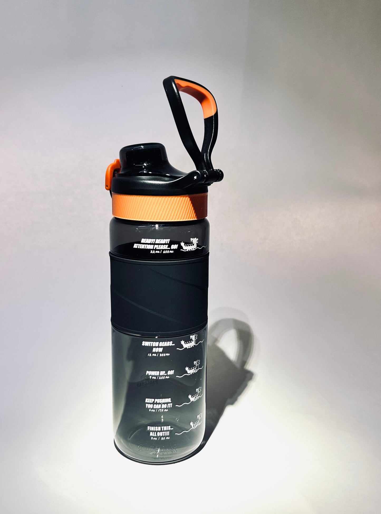 « Exclusive » Sports Water Bottle - Black/Orange - Dragon Boat Race motivation