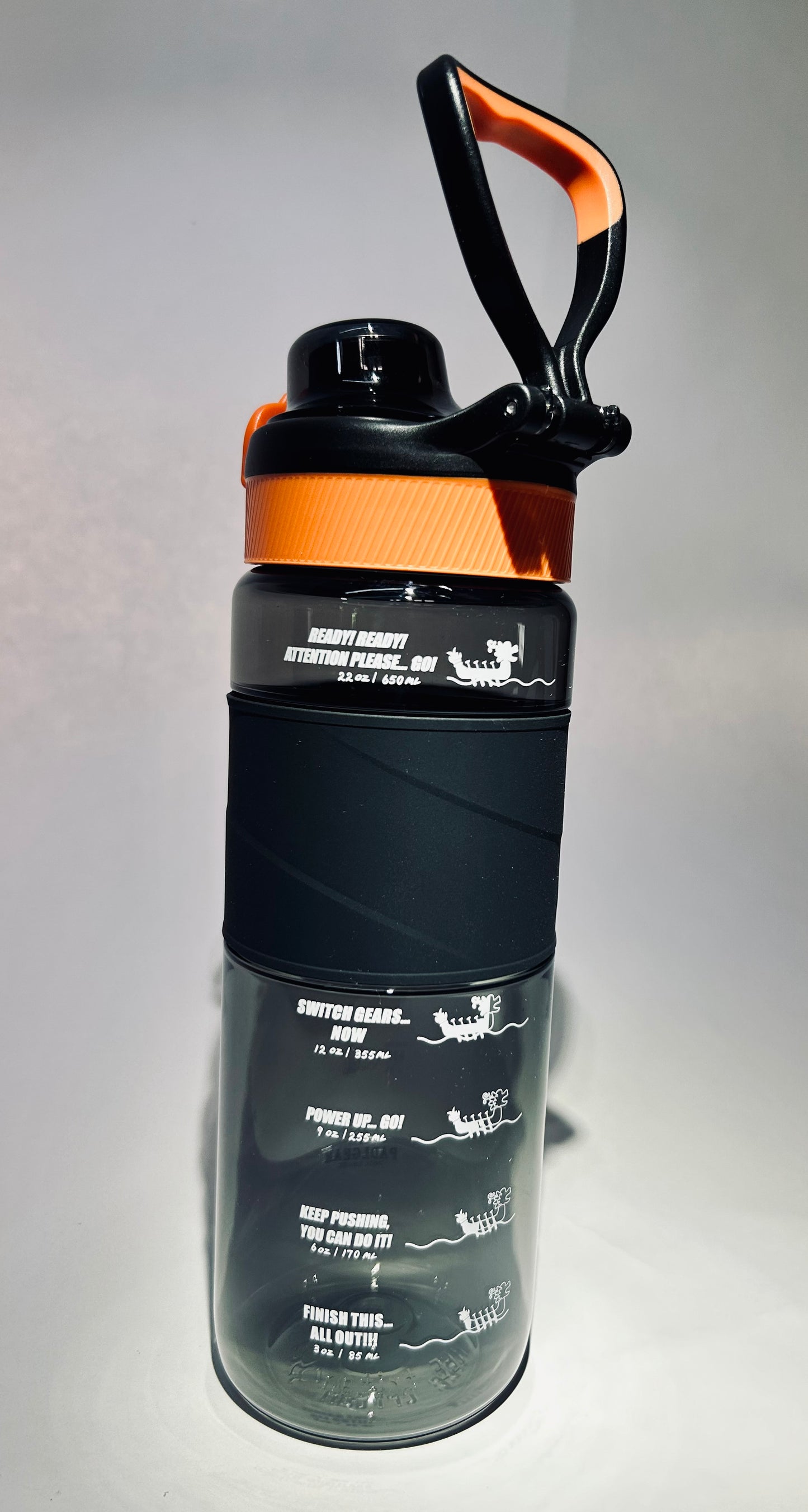 « Exclusive » Sports Water Bottle - Black/Orange - Dragon Boat Race motivation