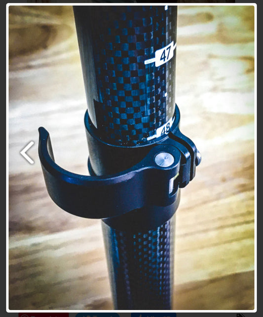 PADL ZONE Black Glossy adjustable Paddle – Lever clip made in Canada