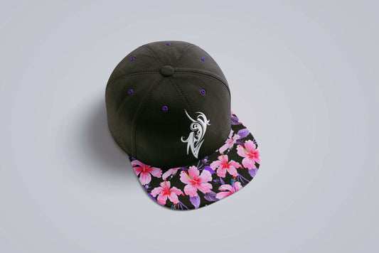 Purple Hibiscus - Adult Snap Cap